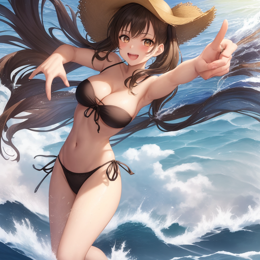 image from Stable Diffusionで波しぶきを生成する方法。波しぶきを出すことで画像をよりエキサイティングにしよう！
